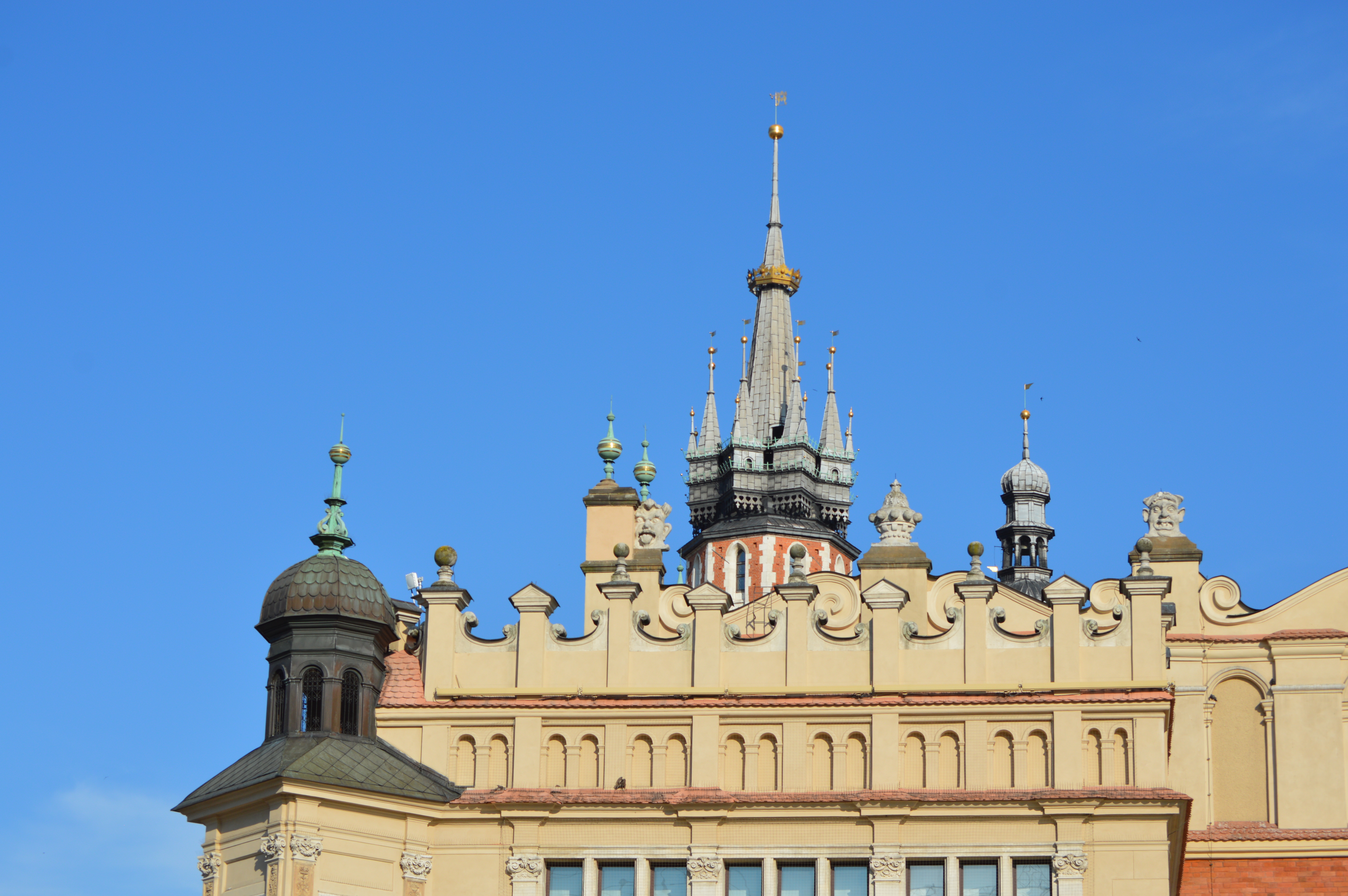 a building with a spire on top