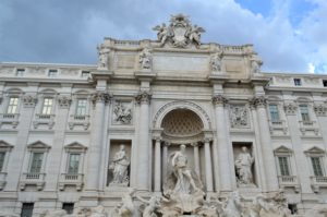 a white building with statues