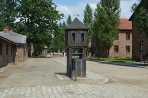 a wooden structure in a street