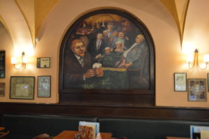 a painting on the wall