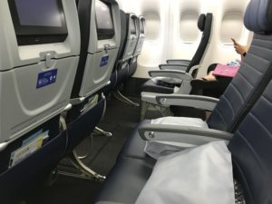 a row of seats in an airplane