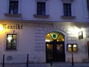 a building with a sign on the front