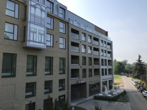 a building with many windows