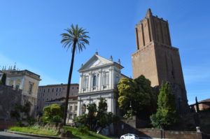 a building with a tall tower