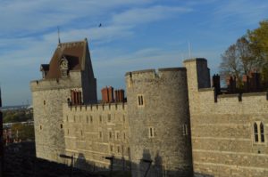 a stone castle with a tower