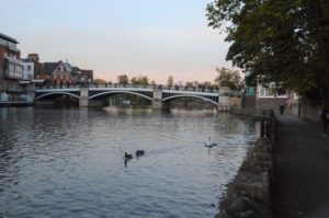 a bridge over a river