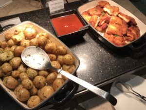 a group of food in a pan