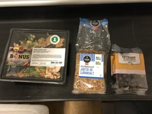 a group of food in plastic bags