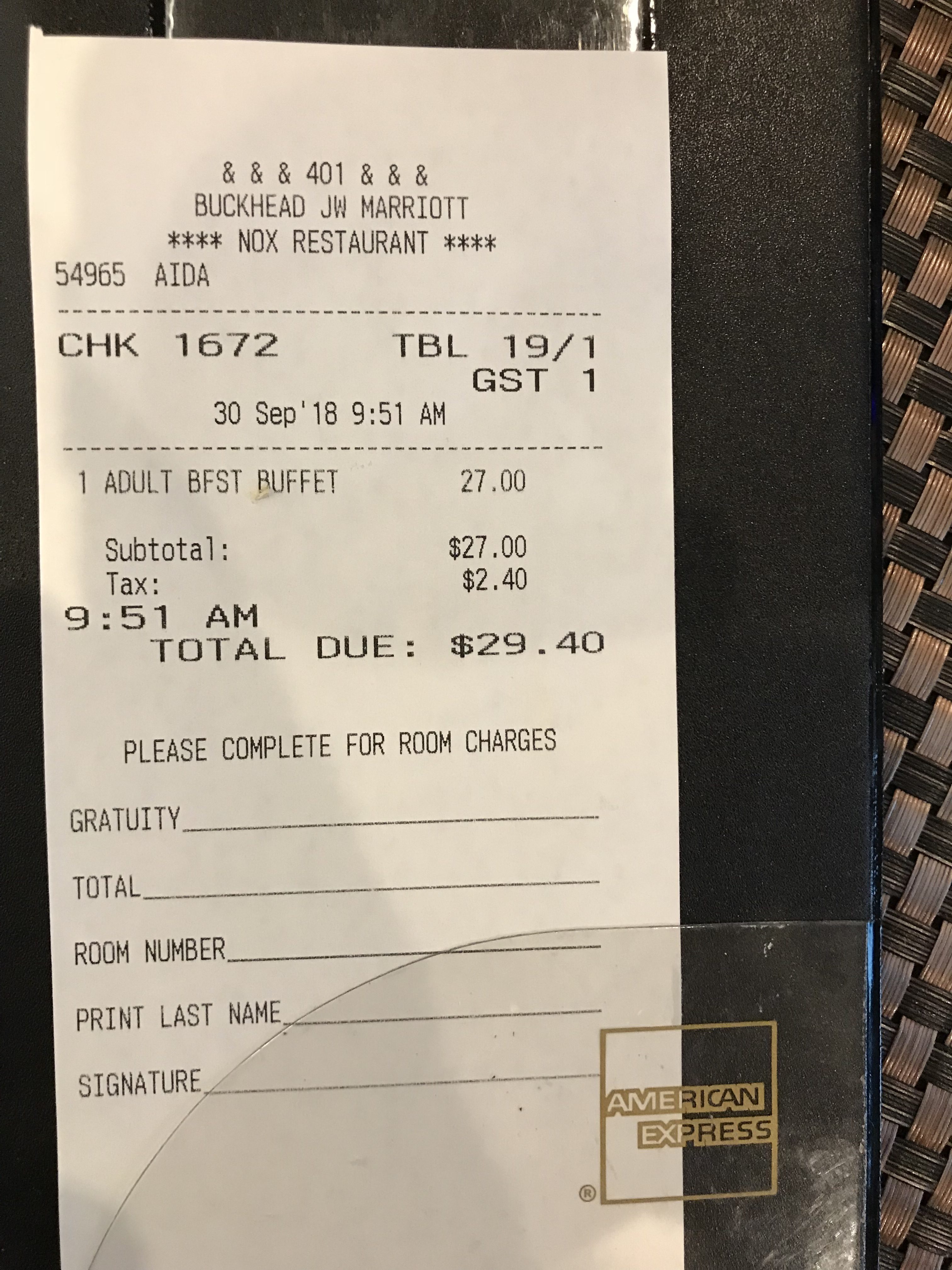 JW Marriott buffet price – Loyalty Traveler