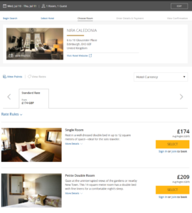 a screenshot of a hotel website