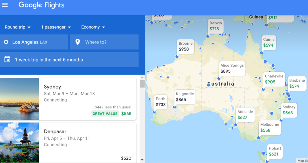 LAX to Australia 570 FebDec 2019 all alliances Loyalty Traveler