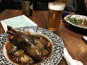 a plate of food on a table