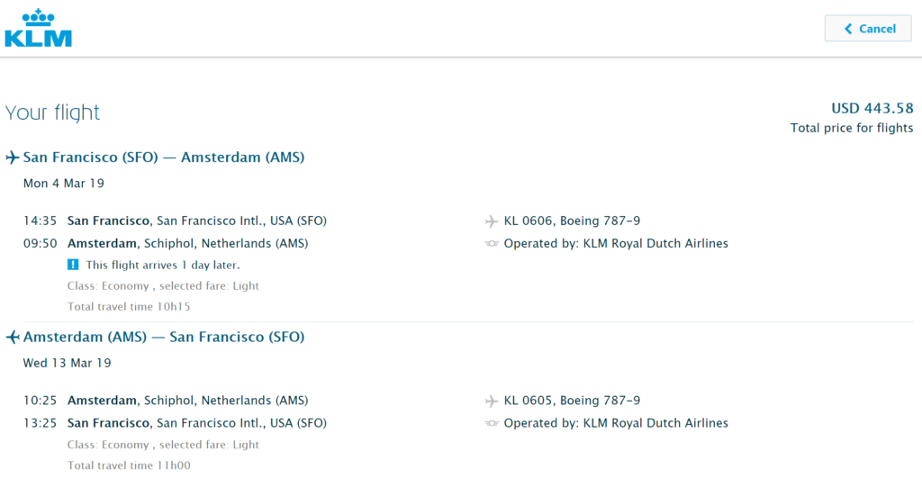 LAX or SFO to Amsterdam $444 KLM nonstop Feb-Mar, Sep-Oct | Loyalty