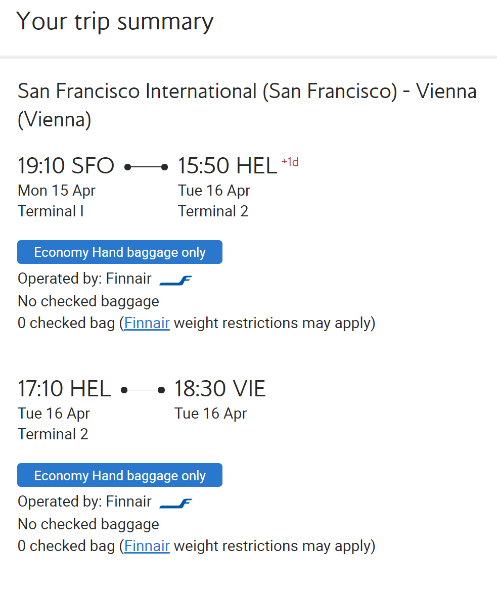 finnair baggage weight