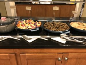 food on a counter top