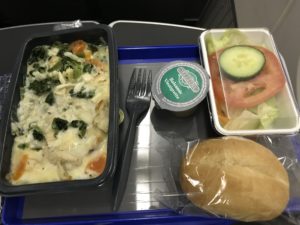 a tray of food on a tray