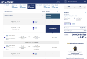 a screenshot of a flight schedule