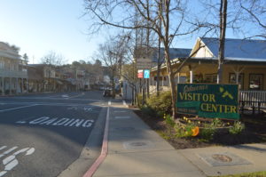 a street with a sign on it