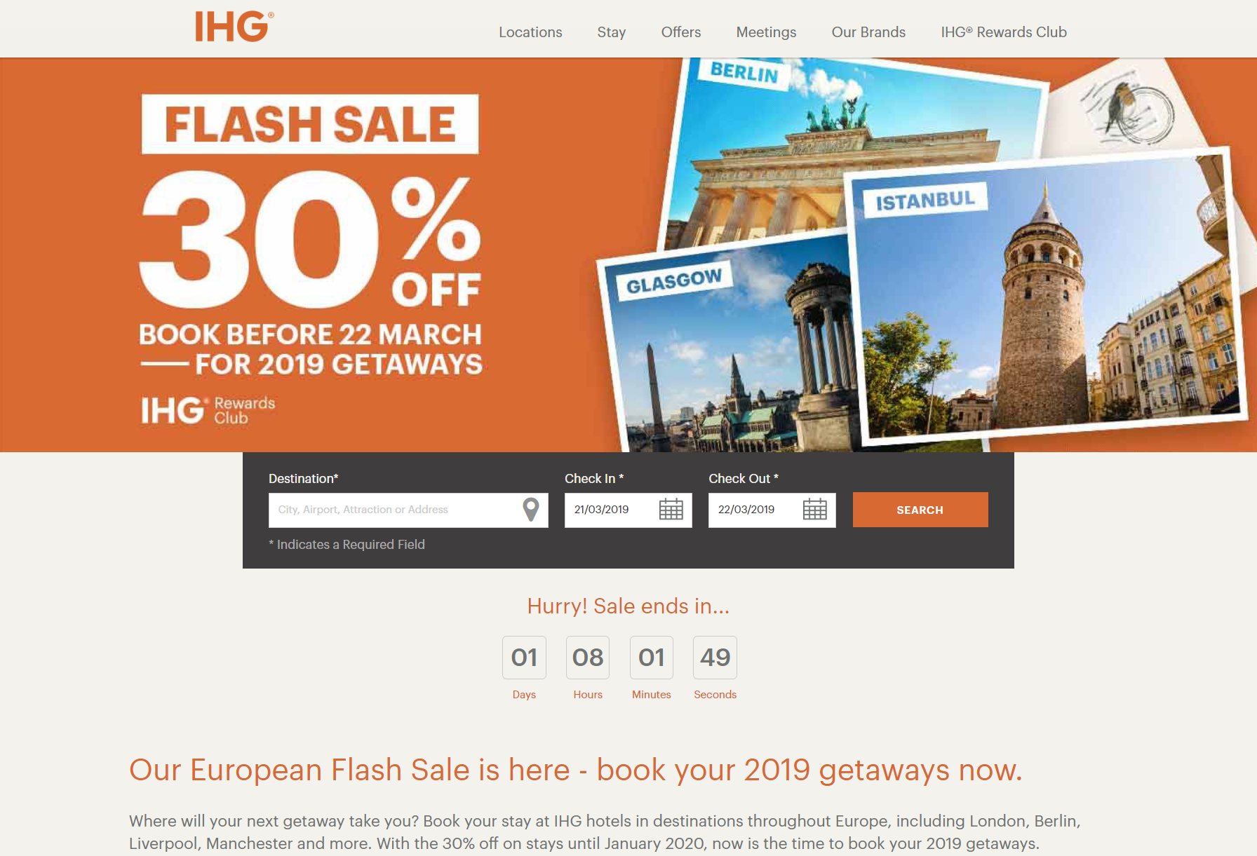 Ihg Europe Flash Sale 30 Off Book By Mar 22 For Stays Apr 5 Jan