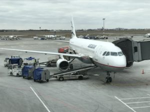 an airplane parked at an airport