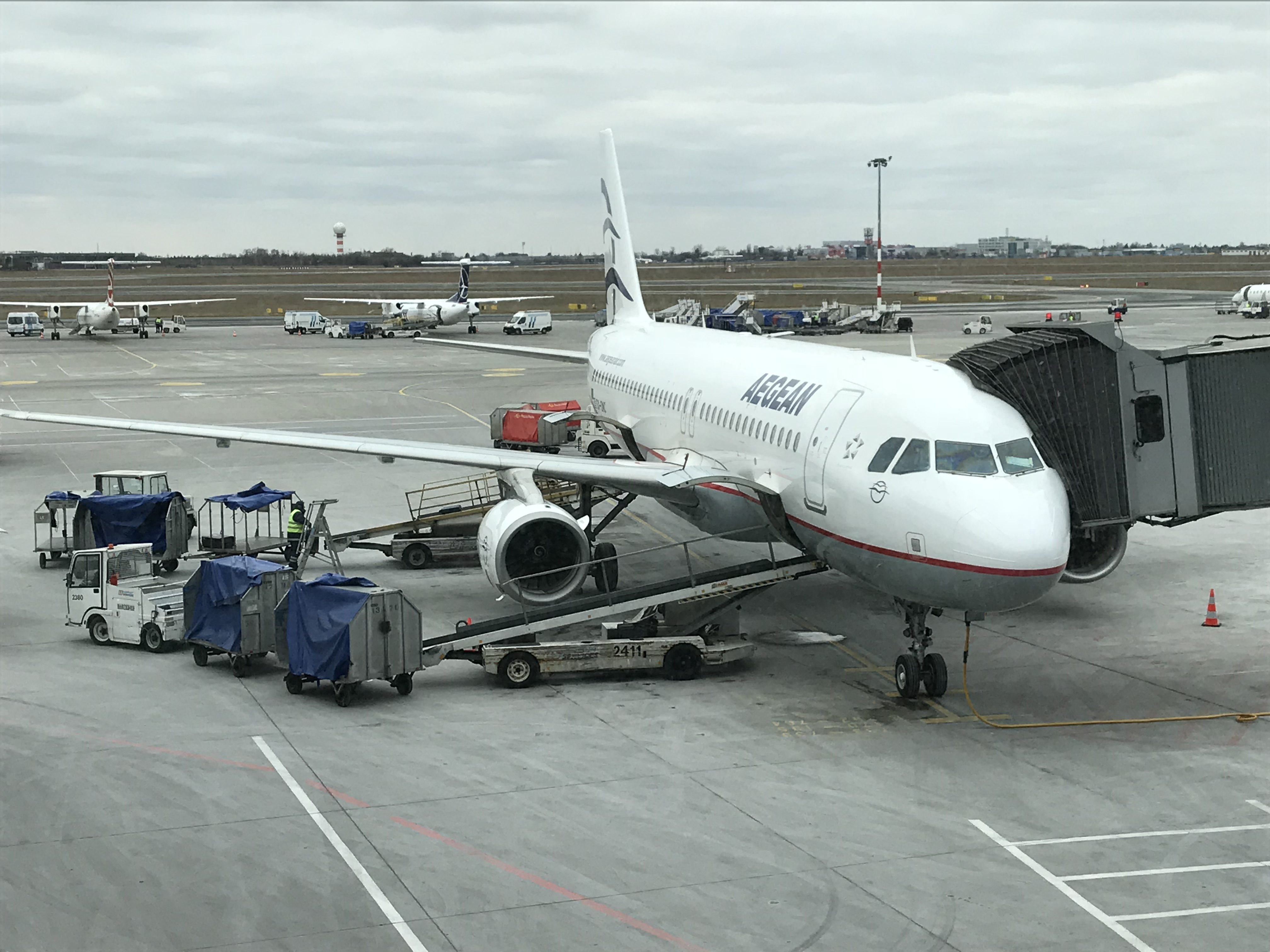 an airplane on the tarmac