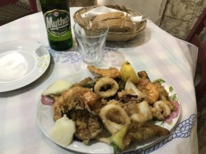 a plate of food on a table