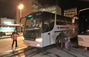 a bus parked on a street