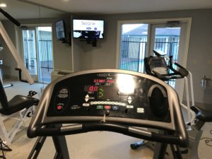 a treadmill in a room