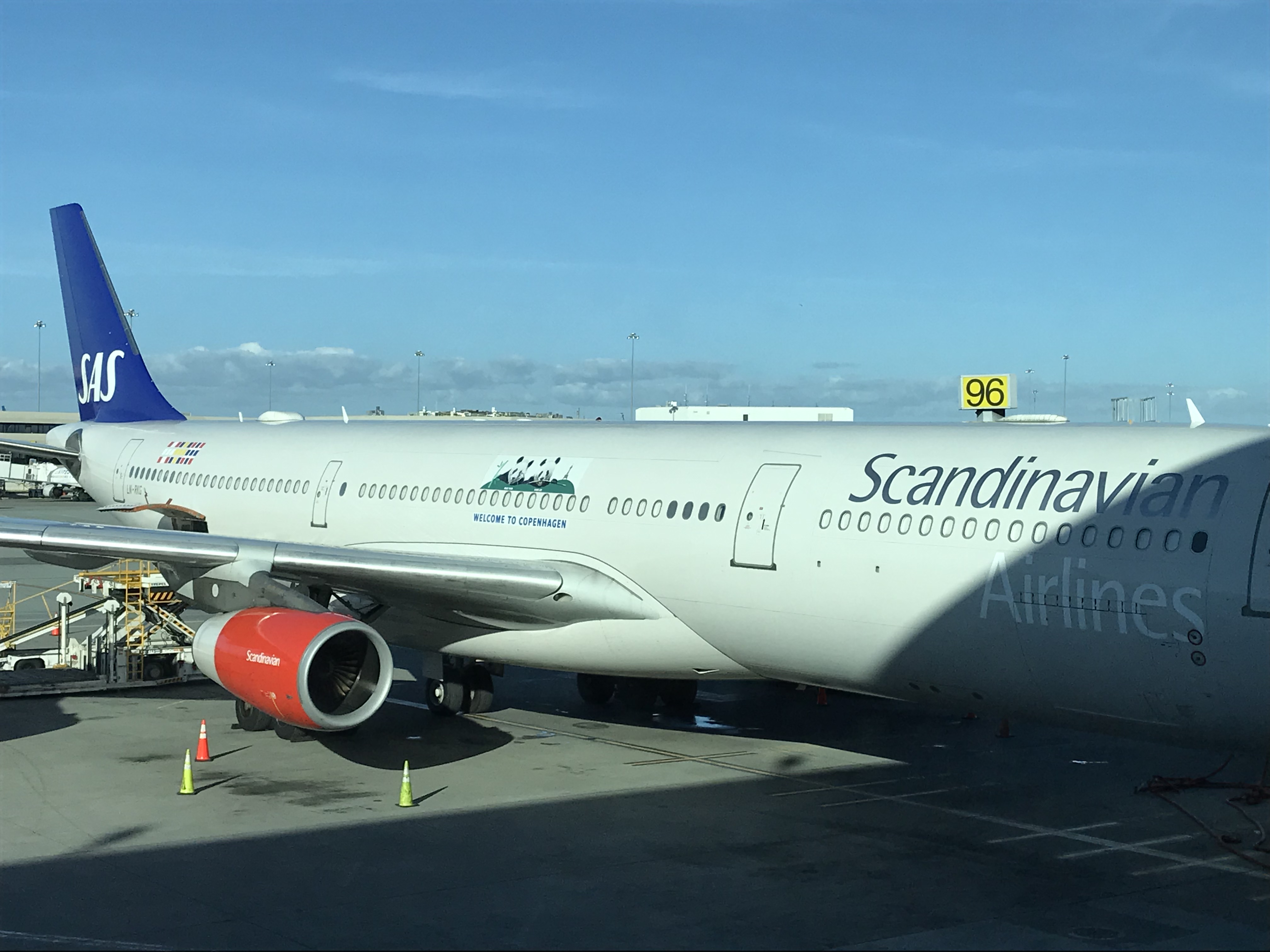 a large airplane parked at an airport