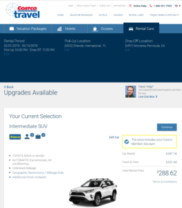 a screenshot of a travel website