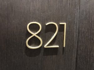 a number on a door