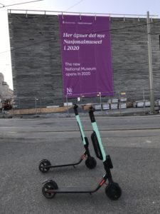 two scooters on the street