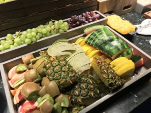 a tray of fruit on a counter