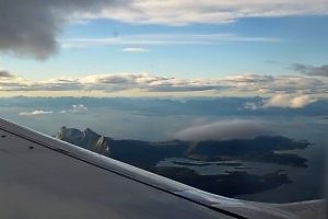 a view of the sky from an airplane