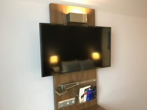 a tv on a wall