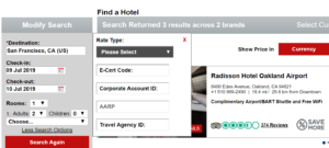 a screenshot of a hotel search