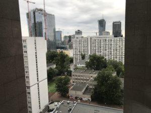 a view of a city from a window