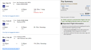 a screenshot of a trip report