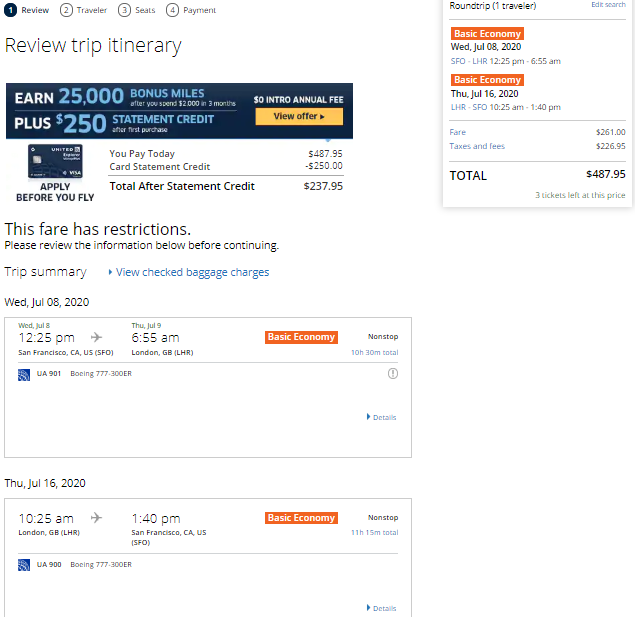 United SFO to London $488 nonstop in July 2020 – Loyalty Traveler