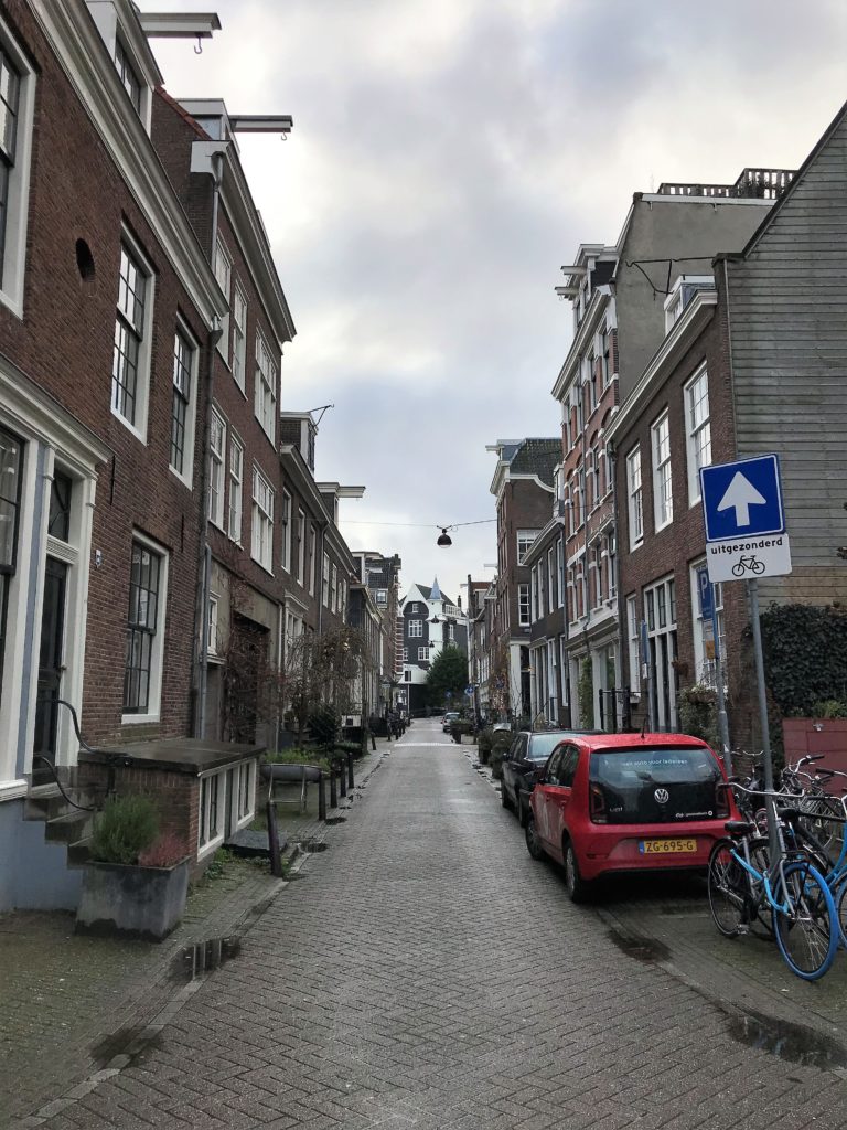 a street with cars parked on it