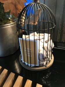 a bird in a cage