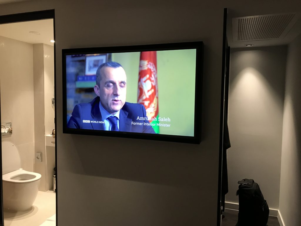 a tv on the wall