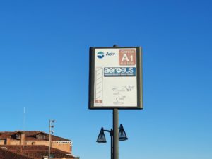 a sign on a pole