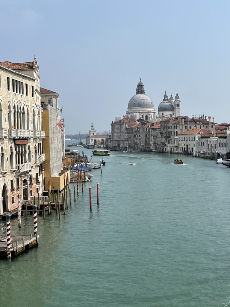 a water way with buildings and boats