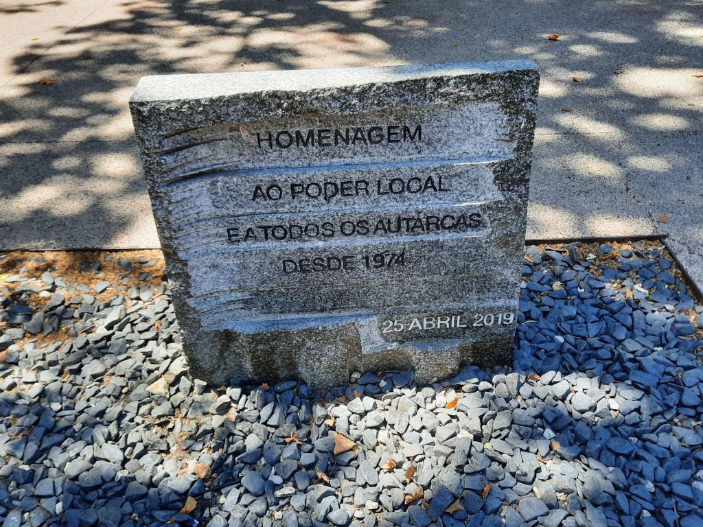 a stone with text on it
