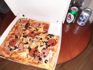 a pizza in a box