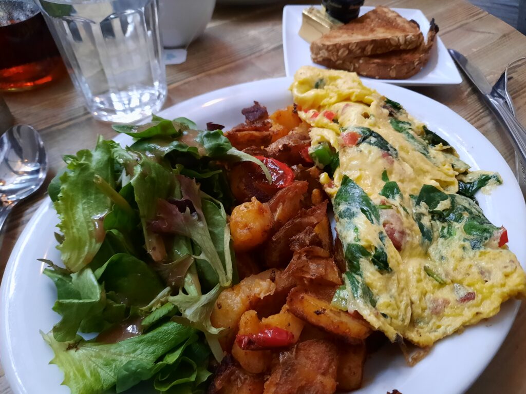 a plate of food on a table