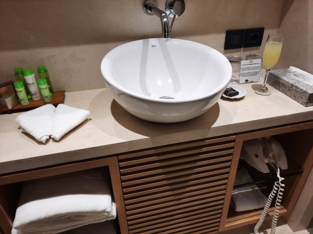 a sink on a counter