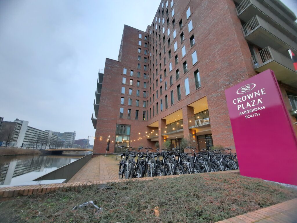 a building with bikes in front of it