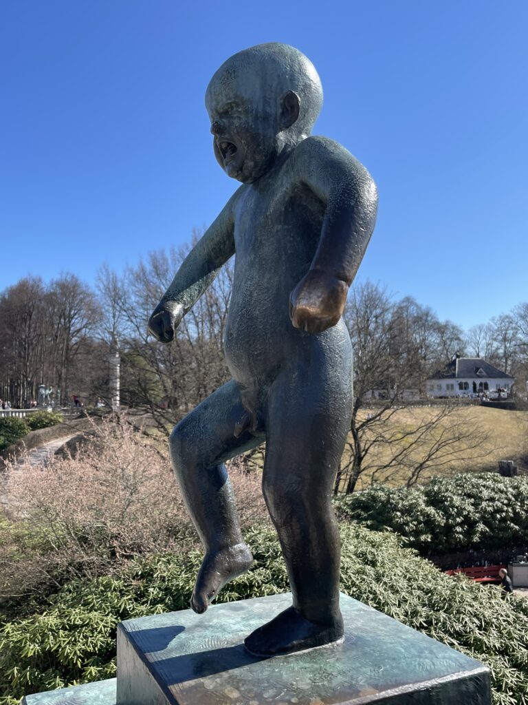 a statue of a baby